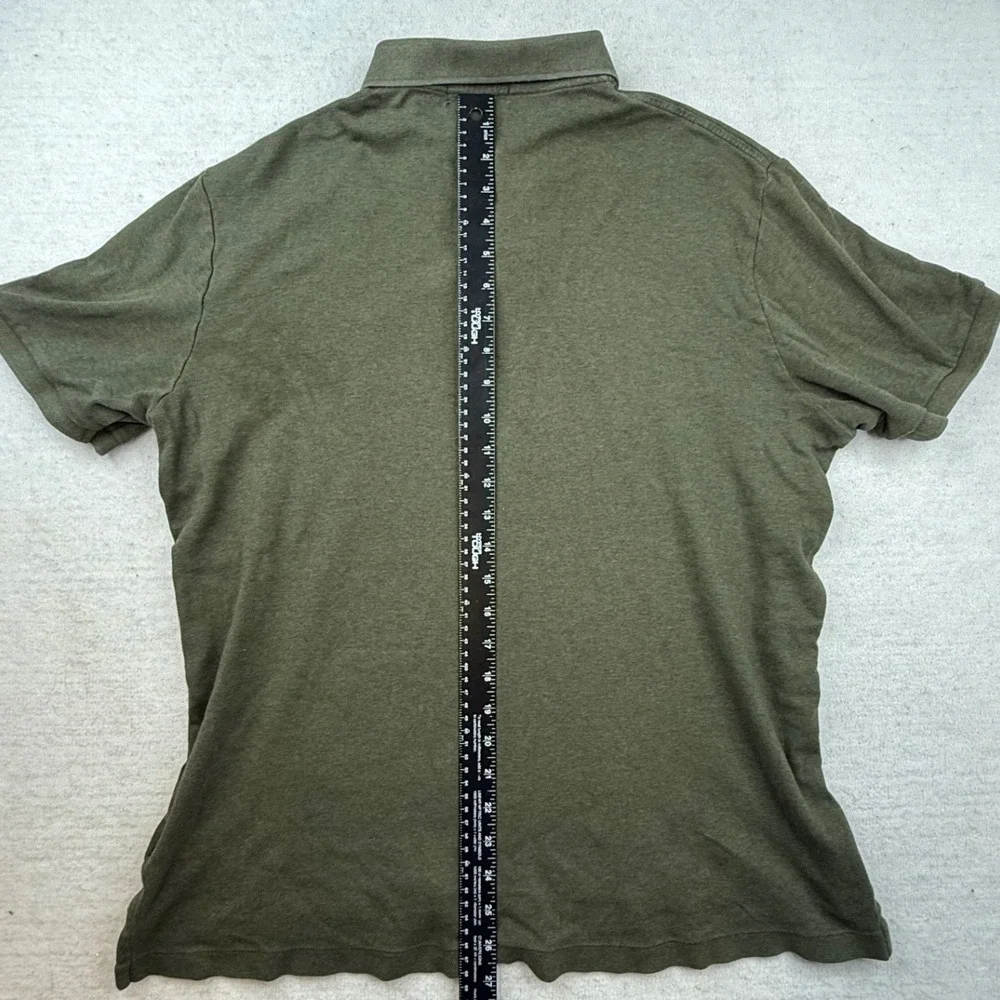 Polo Ralph Lauren Mens Large Green‎ Cotton Polo Shirt Purple Pony Preppy money